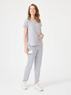 Cosa Fortius® Women’s V-Neck Scrub Top – Light Grey