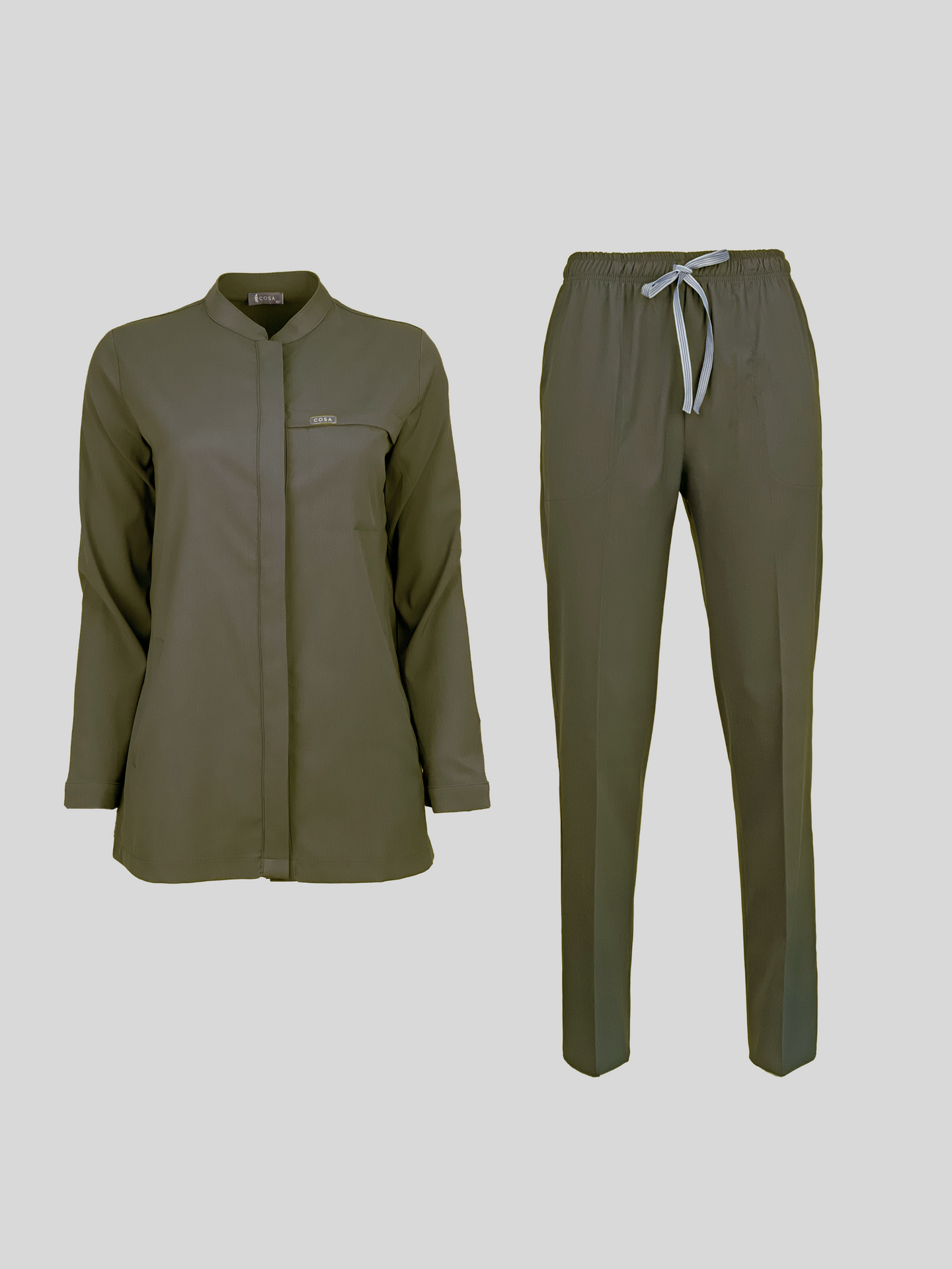 Cosa Luna Women's Scrub Set - Khaki Green