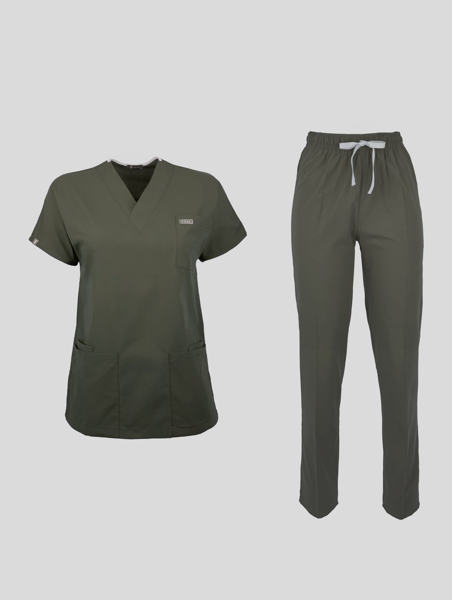 Terikoton Basic Scrub Set - Khaki Green