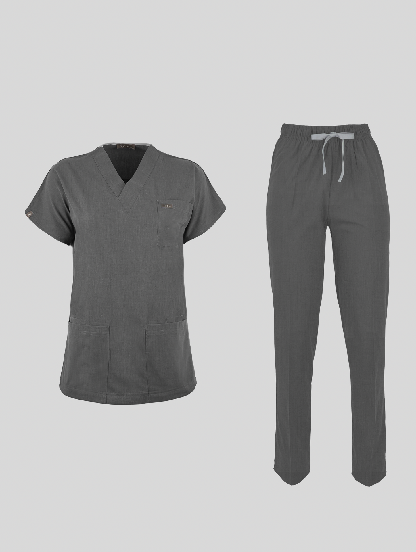 Terikoton Basic Scrub Set - Heather Grey