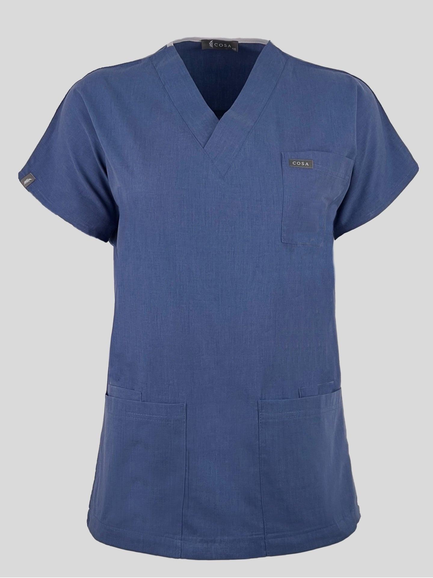Cosa Terikoton Scrub Top - Jean Blue