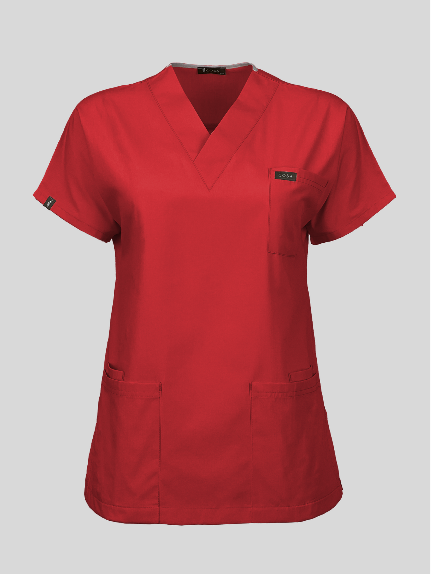 Cosa Terikoton Scrub Top - Red