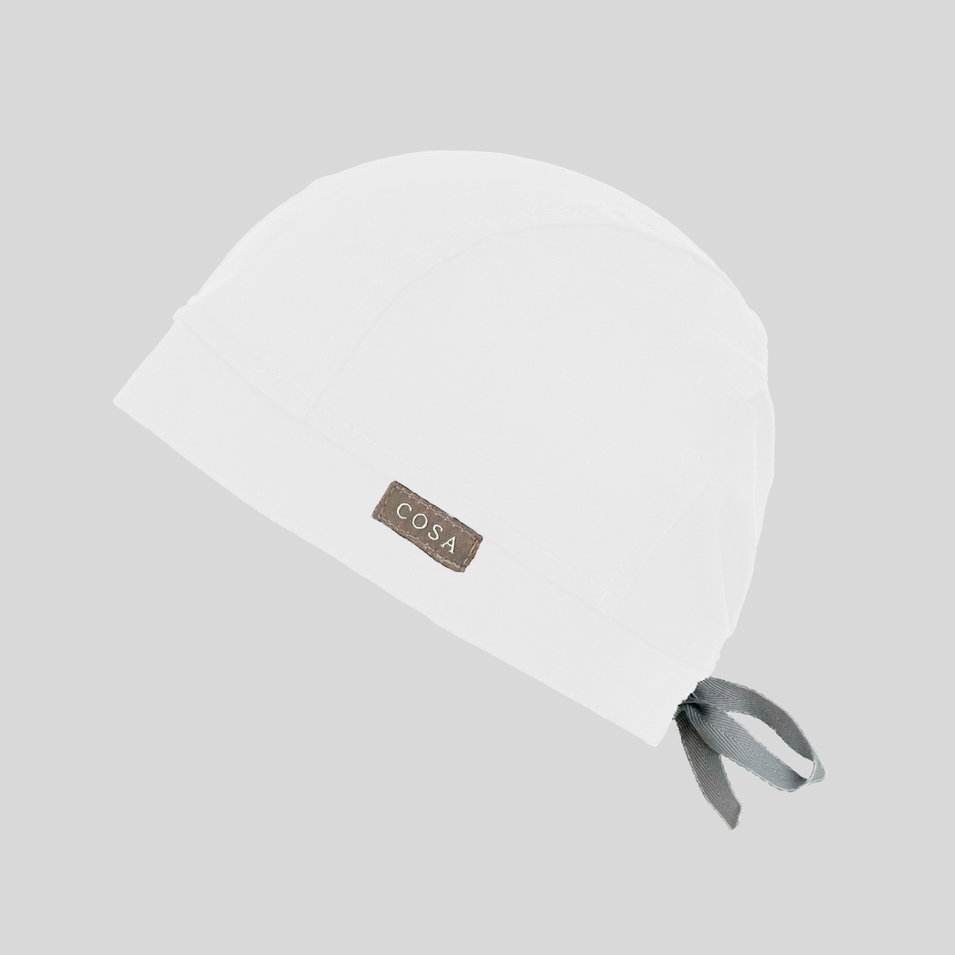 White Cosa Essential Unisex Scrub Cap