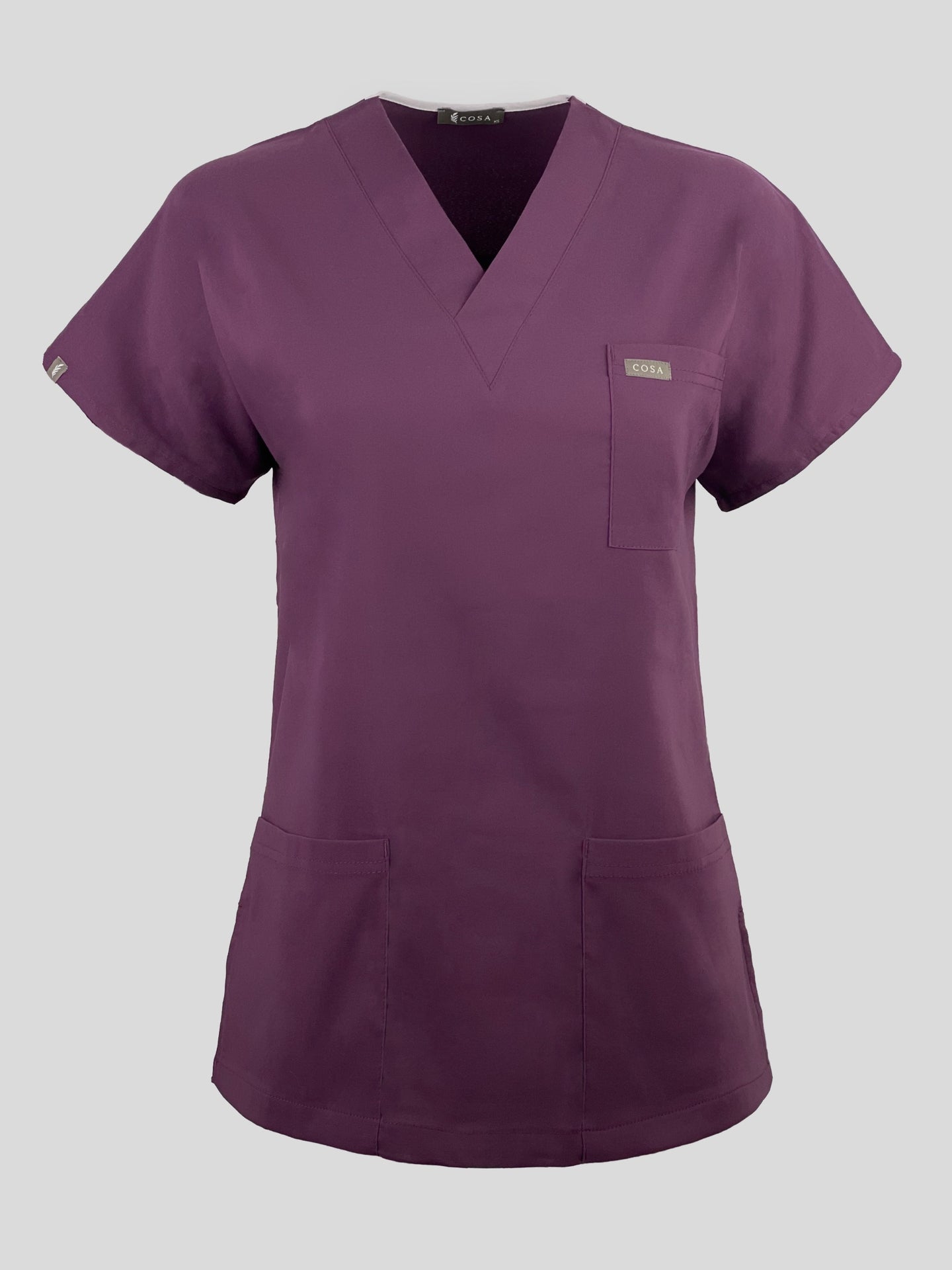 Cosa Flex Scrub Top - Plum