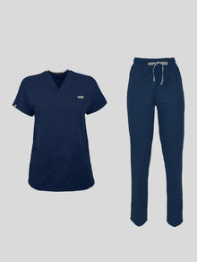 Terikoton Basic Scrub Set - Midnight Blue