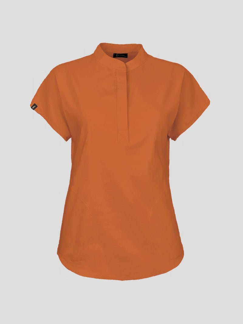 Cosa Comfort Scrub Top - Fire Orange