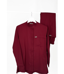 Cosa Luna Women's Scrub Set - Burgundy